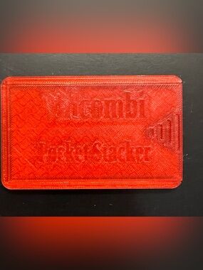 Valcambi Wallet Storage Holder - 3D Printed (Holds 33 (1) Gram Bars) - Red